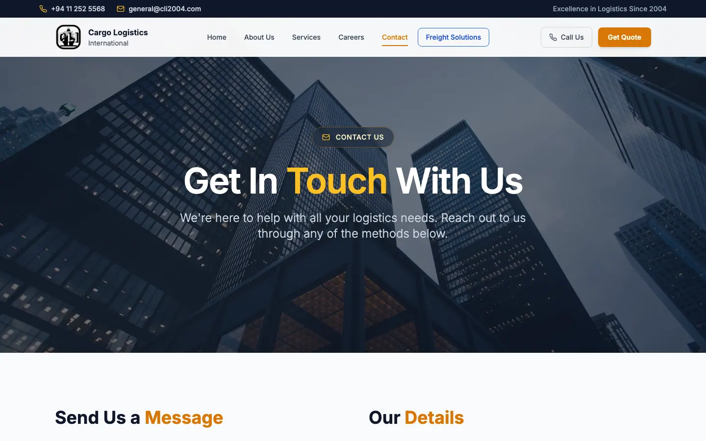 Cargo Logistics International - Contact